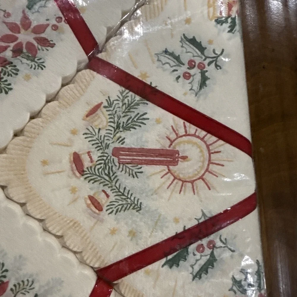 Vintage Made In Sweden Paper Christmas Napkins